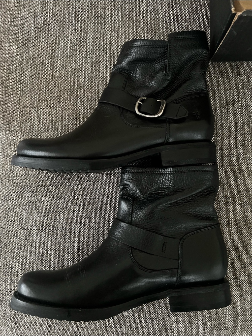 Frye Veronica Black Leather Buckle Booties Boots Women’s 10 NEW